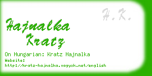 hajnalka kratz business card